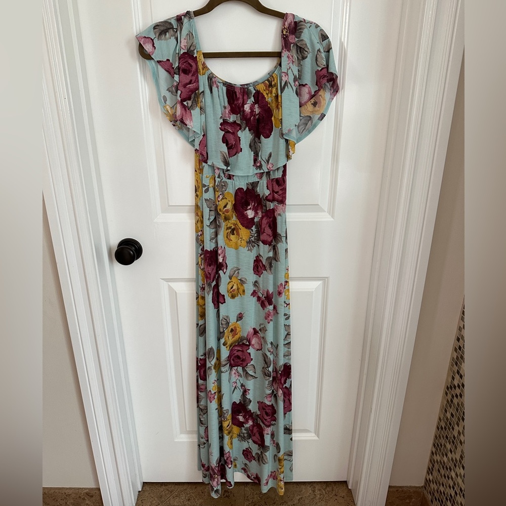 Pinkblush Floral Maternity Maxi Dress Size S